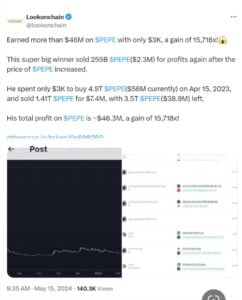 PEPE Trader Earns $21 Million, Diversifies into O2T